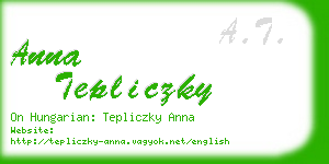 anna tepliczky business card